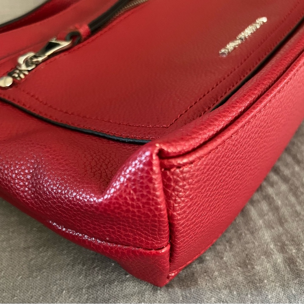 Dana Buchman deep cherry red medium crossbody bag purse super clean EUC - Picture 10 of 10